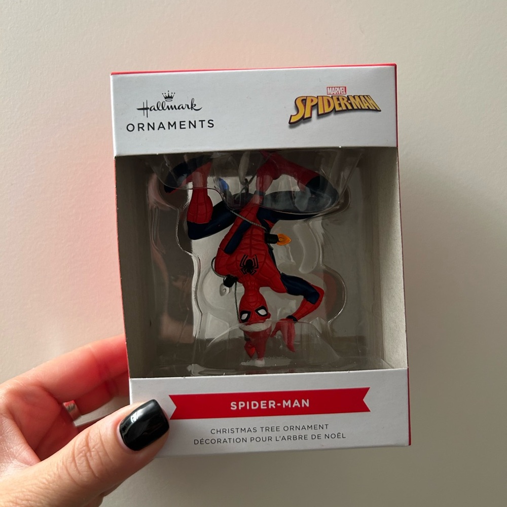 ⭐️ 2/$50 Hallmark Spider-Man Christmas Ornament in Red and Blue